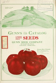Cover of: Gunn's 1920 catalog [of] garden, flower, field seeds