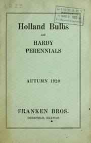 Cover of: Holland bulbs and hardy perennials: autumn 1920