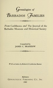 Genealogies of Barbados Families by James C. Brandow