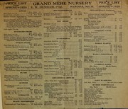 Cover of: Price list for spring 1920