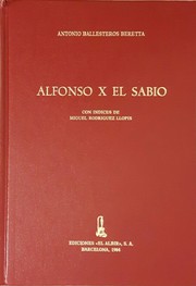 Cover of: Alfonso X el Sabio
