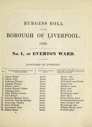 Cover of: Burgess roll of the Borough of Liverpool, 1846