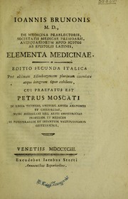 Cover of: Elementa medicinae