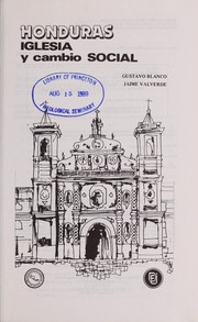 Cover of: Honduras: iglesia y cambio social