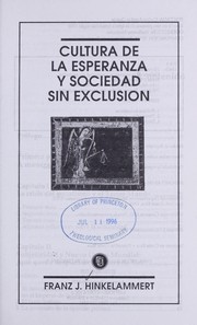 Cover of: Cultura de esperanza y sociedad sin exclusión