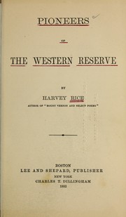 Cover of: Pioneers of the Western Reserve