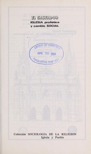 Cover of: El Salvador: iglesia profe tica y cambio social