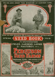 Cover of: Seed book for southwestern fields, gardens, lawns and pastures by Ferguson Seed Farms, Ferguson Seed Farms