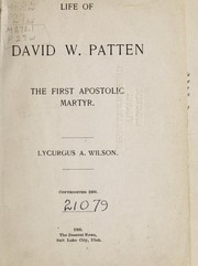 Cover of: Life of David W. Patten