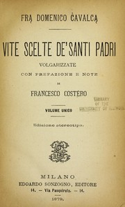 Cover of: Vite scelte de'santi padri
