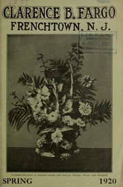 Cover of: Spring 1920 [catalog] by Clarence B. Fargo (Firm)
