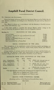 Cover of: [Report 1940] by Ampthill (England). Rural District Council