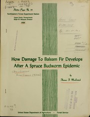 Cover of: How damage to balsam fir develops after a spruce budworm epidemic