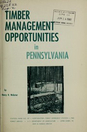 Cover of: Timber management opportunities in Pennsylvania by Henry H. Webster