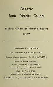 Cover of: [Report 1937]