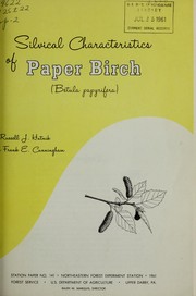 Cover of: Silvical characteristics of paper birch (Betula papyrifera) by Russell J. Hutnik