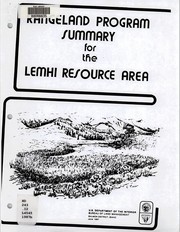 Cover of: Rangeland program summary for the Lemhi resource area