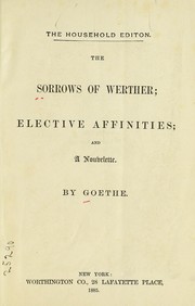Cover of: The sorrows of Werther by Johann Wolfgang von Goethe