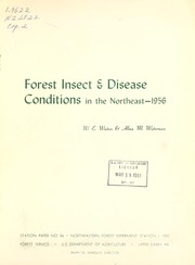 Cover of: Forest insect and disease conditions in the northeast, 1956
