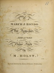 Cover of: A march & rondo from Der Freyschutz