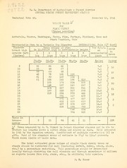 Cover of: Volume table for black cherry (Prunus serotina), Ashtabula, Monroe, Muskingum, Perry, Pike, Portage, Richland, Ross and Stark Counties, Ohio by R. E. Emmer