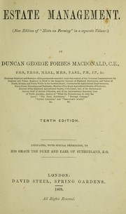 Cover of: Estate management. by Duncan George Forbes Macdonald
