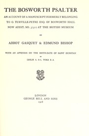 Cover of: The Bosworth Psalter by 