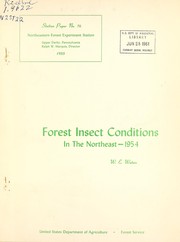 Cover of: Forest insect conditions in the Northeast, 1954