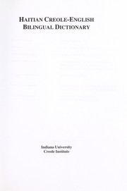 Cover of: Haitian Creole-English bilingual dictionary by Albert Valdman, Iskra Iskrova, Benjamin Hebblethwaite