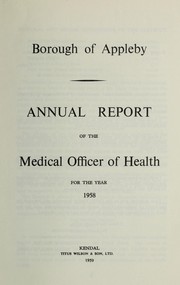 Cover of: [Report 1958]