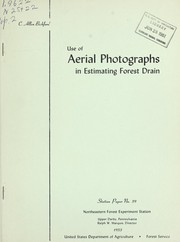 Cover of: Use of aerial photographs in estimating forest drain