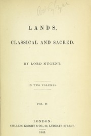 Cover of: Lands, classical and sacred