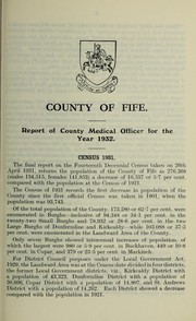 Cover of: [Report 1932] by Fife (Scotland). County Council