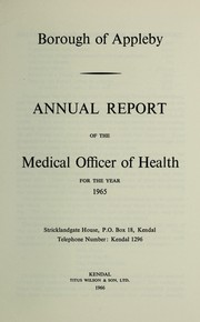 [Report 1965] by Appleby (Westmorland, England). Borough Council