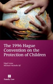 Cover of: The 1996 Hague Convention On The Protection Of Children by 