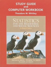 Cover of: Statistics For The Behavioral And Social Sciences Study Guide And Computer Workbook