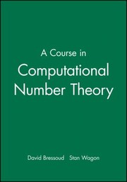Cover of: A Course In Computational Number Theory