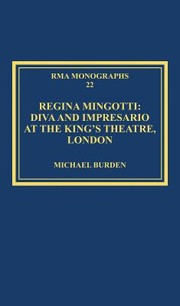 Cover of: Regina Mingotti Diva And Impresario At The Kings Theatre London