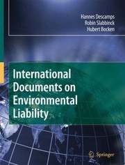 International Documents On Environmental Liability by Hubert Bocken