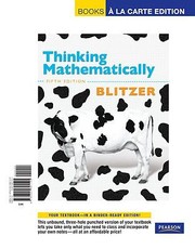 Cover of: Thinking Mathematically Books A La Carte Edition by 