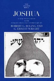 Cover of: Joshua A New Translation With Notes And Commentary