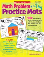 Cover of: Math Problem Of The Day Practice Mats