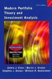 Cover of: Modern Portfolio Theory And Investment Analysis