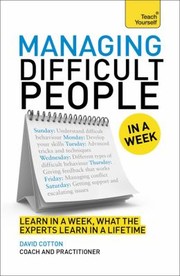 Cover of: Managing Difficult People In A Week