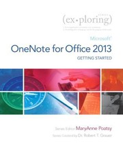 Cover of: Exploring Getting Started With Microsoft Onenote For Office 2013