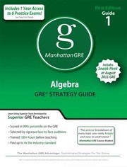 Cover of: Algebra Gre Math Preparation Guide