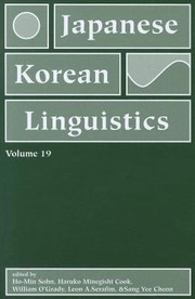 Cover of: Japanesekorean Linguistics by 