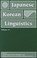 Cover of: Japanesekorean Linguistics