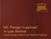 Cover of: 101 Things I Learned In Law School