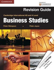 Cover of: Cambridge International As And A Level Business Studies Revision Guide